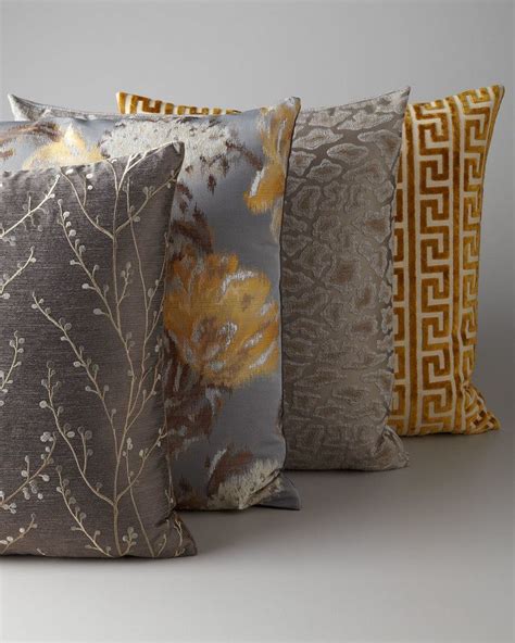Grey And Gold Accent Pillows